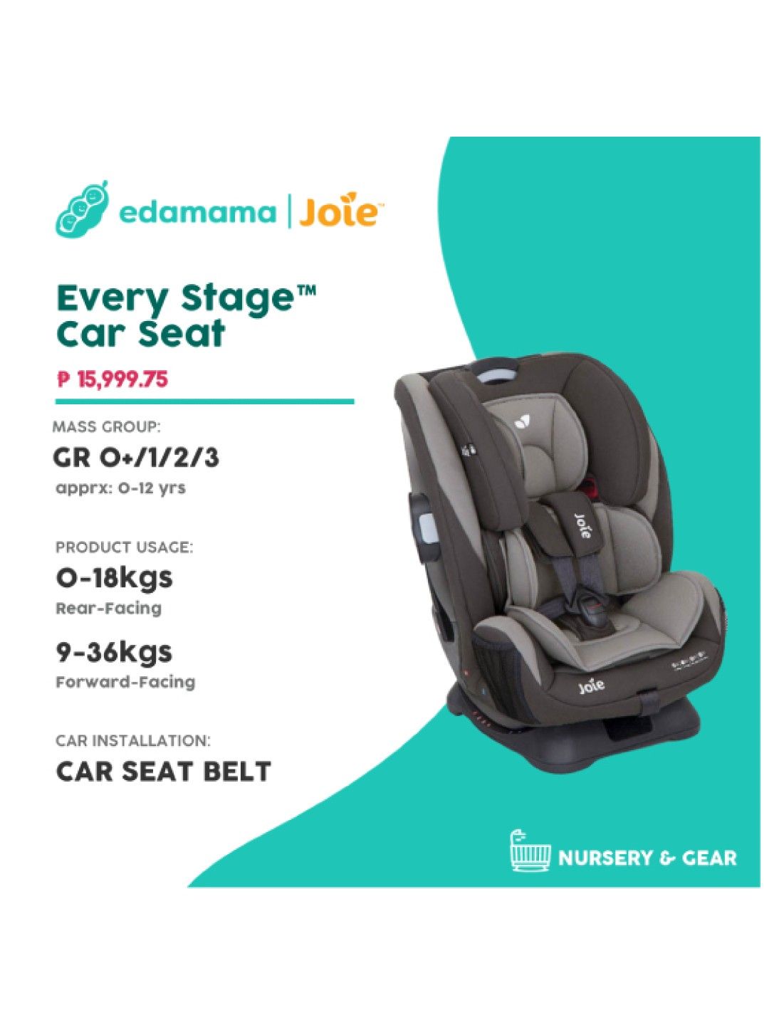 Joie Every Stage Car Seat Group 0+/1/2/3 edamama